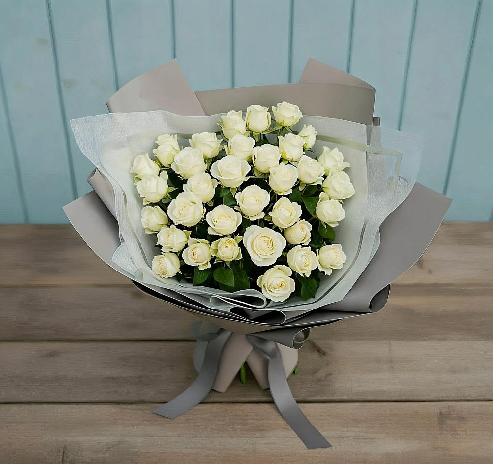 Букет Белоснежная нежность в Сосновке