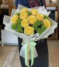 Букет цветов из:  Хризантемы и Розы в Сосновке
