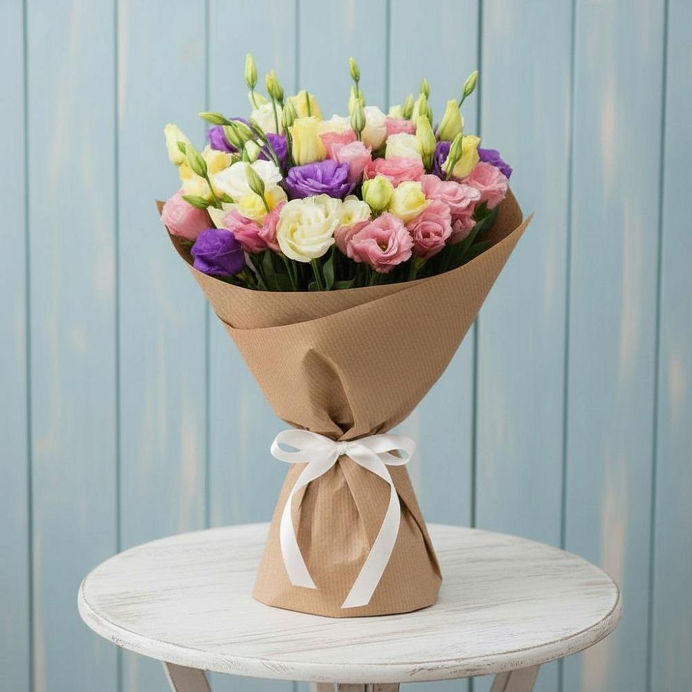 Букет цветов из: Лизиантусы в Сосновке