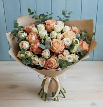 Букет цветов из:  Альстромерии и Розы #REPLACE_PRED# Сосновке